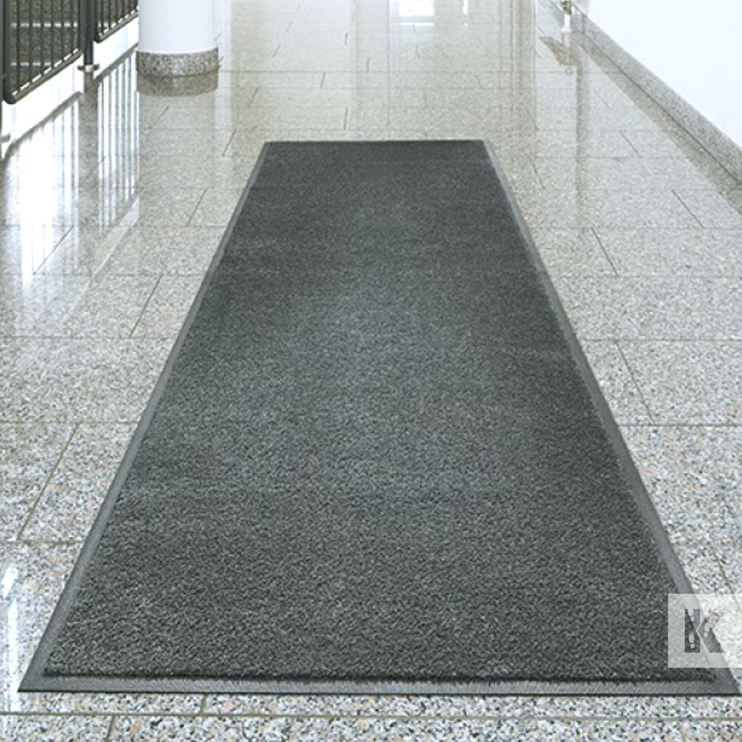 Iron-Horse - A long grey Iron-Horse mat on a tiled floor