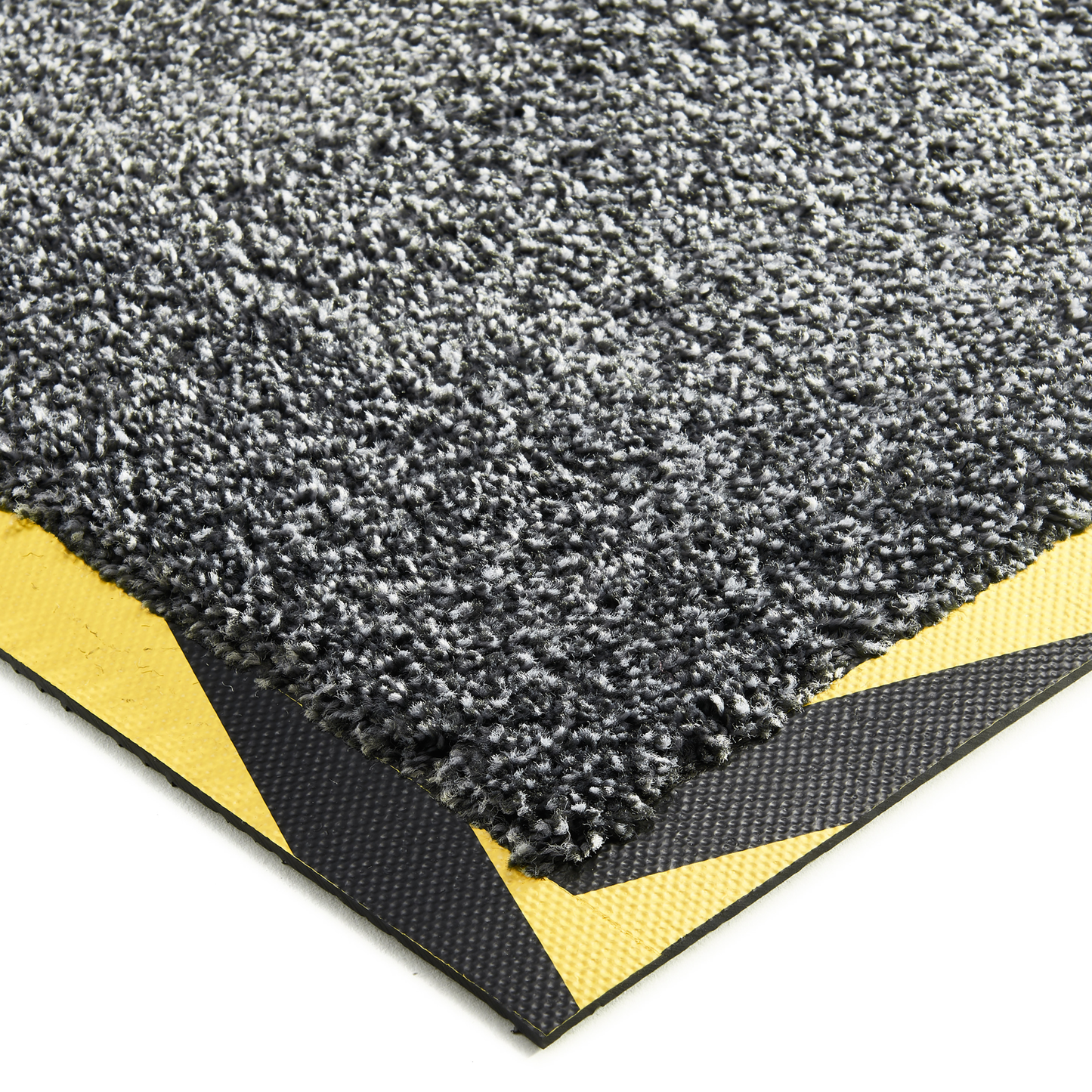 Kleen-Cable Mat - Close up of a mat corner with high-vis graphic edges